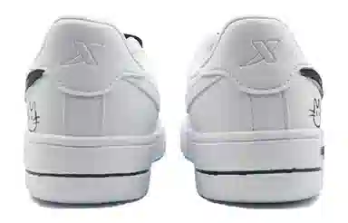 【定制球鞋】特步 空军一号 小猫钓鱼 手绘涂鸦 舒适休闲 时尚百搭 防滑耐磨 低帮 板鞋 男款 黑白