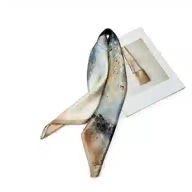 纳兰杜 优雅高级感夏天通勤穿搭精致女士配饰小众设计感法式送礼礼盒装 蚕丝 丝巾 女款 星空蓝