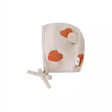 英氏 毛线帽秋冬女童贴面帽婴儿防风帽 棉 帽子 儿童款