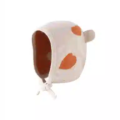 英氏 毛线帽秋冬女童贴面帽婴儿防风帽 棉 帽子 儿童款