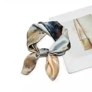 纳兰杜 优雅高级感夏天通勤穿搭精致女士配饰小众设计感法式送礼礼盒装 蚕丝 丝巾 女款 星空蓝