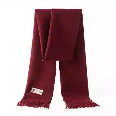 山一丸 仿羊绒冬季纯色百搭韩版保暖秋冬披肩流苏高级感 绒线围巾 男女同款情侣款