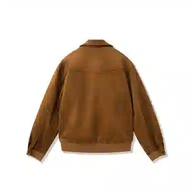 我是大卫 美式复古麂皮绒美拉德短款机车飞行夹克外套 男女同款