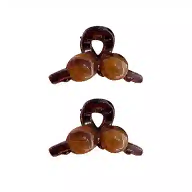 丹琴 美拉德樱桃小号抓夹高马尾公主边夹精致高级感刘海侧边碎发卡夹子 亚克力 发夹 女款