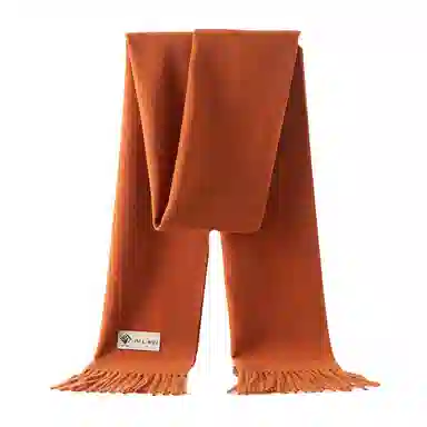 山一丸 仿羊绒冬季纯色百搭韩版保暖秋冬披肩流苏高级感 绒线围巾 男女同款情侣款