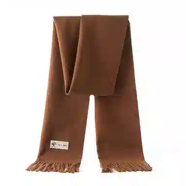 山一丸 仿羊绒冬季纯色百搭韩版保暖秋冬披肩流苏高级感 绒线围巾 男女同款情侣款