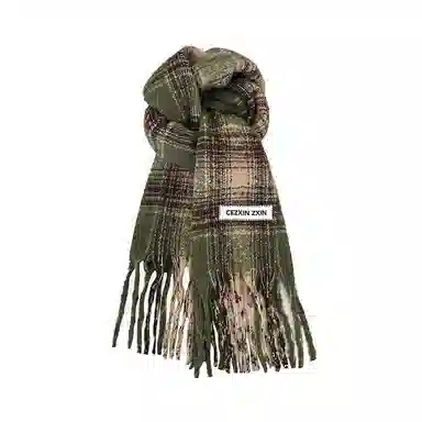 浪莎 拍照超出片的复古美拉德格子围巾韩系高级氛围感加厚保暖围脖 男女同款情侣款 礼盒装 绒线围巾 男女同款情侣款