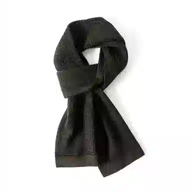 山一丸 秋冬季加厚保暖韩版百搭时尚字母 绒线围巾 男款