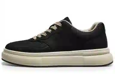 德赛 头层牛皮 空军一号 通勤百搭 复古休闲 学生穿搭 厚底增高 时尚简约 防滑耐磨 低帮 板鞋 男款