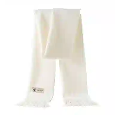 山一丸 仿羊绒冬季纯色百搭韩版保暖秋冬披肩流苏高级感 绒线围巾 男女同款情侣款