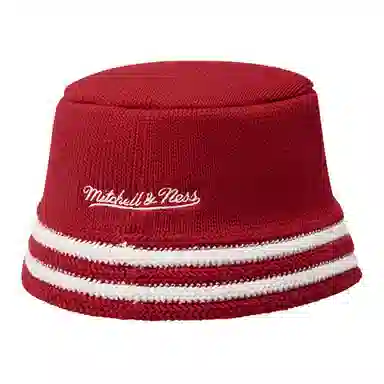 Mitchell & Ness Bulls Embroidered Bucket Hat Red