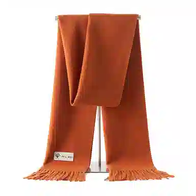 山一丸 仿羊绒冬季纯色百搭韩版保暖秋冬披肩流苏高级感 绒线围巾 男女同款情侣款