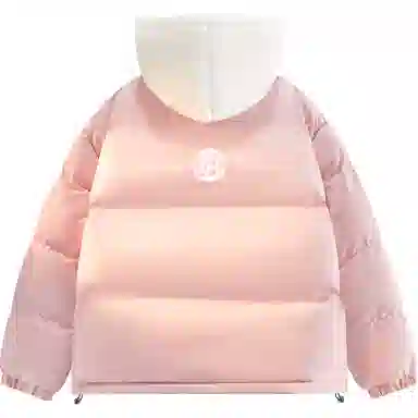 帕丁顿熊 假两件连帽拼接纯色宽松休闲防风面包服防寒保暖加厚棉服 男女同款