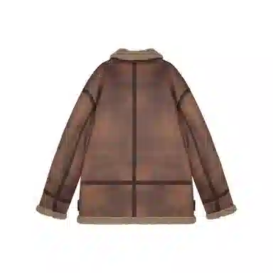 WILD LEADER Retro Brown Leather Jacket