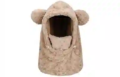 优幽兰 韩系甜美可爱显脸小骑车小众高级感防风防寒护耳加厚保暖一体 聚酯纤维 帽子 女款