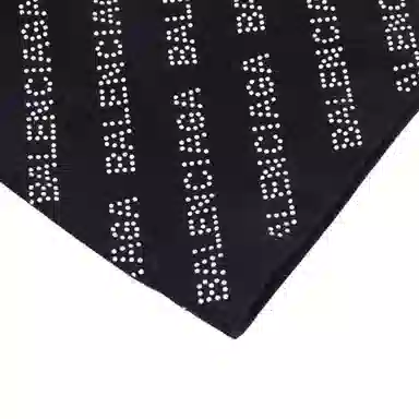 Balenciaga Logo Sequin Long Sleeve T-Shirt Black