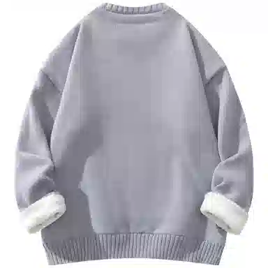 帕丁顿熊 基础款可拆卸小熊胸针纯色休闲百搭打底宽松保暖加绒加厚针织衫 男女同款