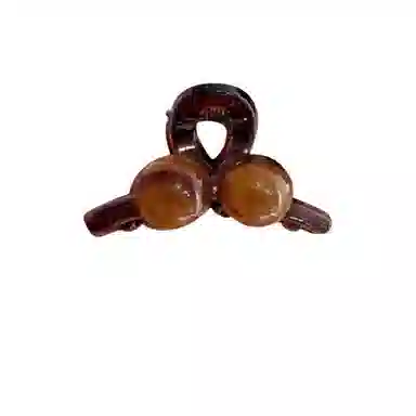 丹琴 美拉德樱桃小号抓夹高马尾公主边夹精致高级感刘海侧边碎发卡夹子 亚克力 发夹 女款