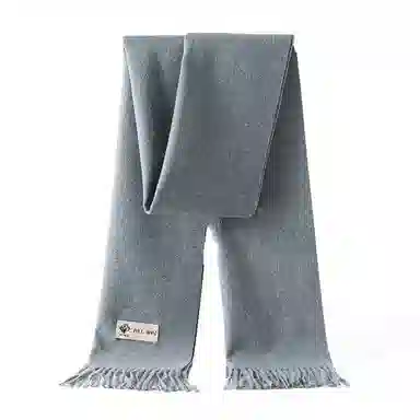 山一丸 仿羊绒冬季纯色百搭韩版保暖秋冬披肩流苏高级感 绒线围巾 男女同款情侣款