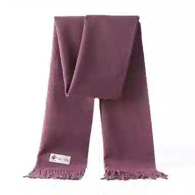 山一丸 仿羊绒冬季纯色百搭韩版保暖秋冬披肩流苏高级感 绒线围巾 男女同款情侣款