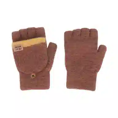 匹克 秋冬保暖翻盖半指灵活时尚百搭 锦纶/氨纶 绒线手套 男女同款情侣款 多色可选