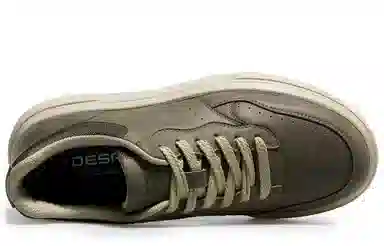 德赛 头层牛皮 空军一号 通勤百搭 复古休闲 学生穿搭 厚底增高 时尚简约 防滑耐磨 低帮 板鞋 男款