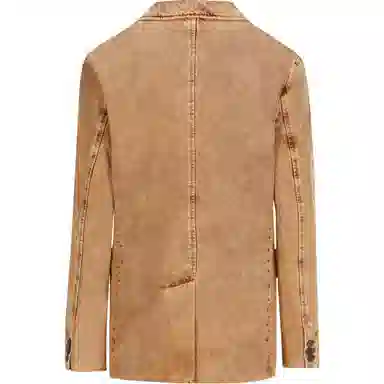 Miu Miu SS23 Washed Denim Jacket Cognac