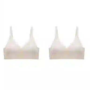 棉基因 薄款无痕无钢圈小胸聚拢收副乳透气文胸 女款 组合装