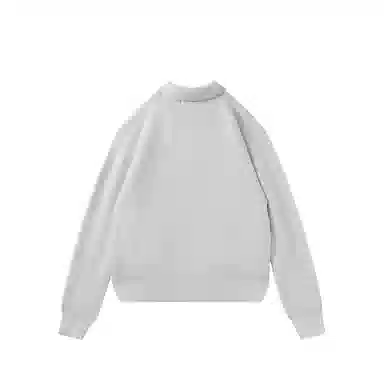 我是大卫 韩版气质纯色慵懒风翻领重磅高级日系针织衫 男女同款