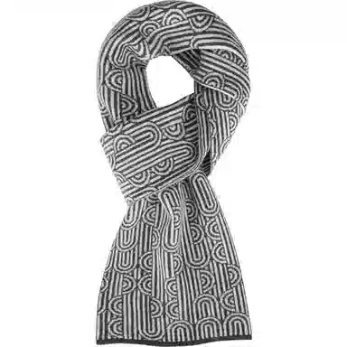 啄木鸟 欧美时尚纯羊毛秋冬季加厚保暖防风商务休闲围脖新款韩式条纹高档脖套精装 绒线围巾 男款