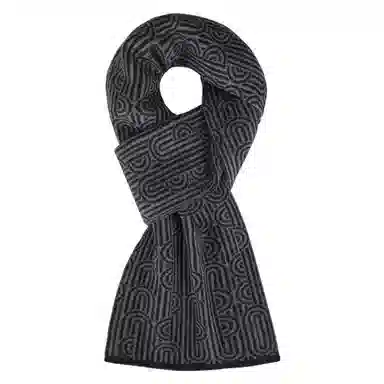 啄木鸟 欧美时尚纯羊毛秋冬季加厚保暖防风商务休闲围脖新款韩式条纹高档脖套精装 绒线围巾 男款