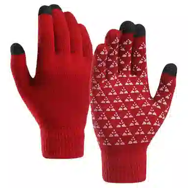 木林森 秋冬季保暖游戏触屏骑车休闲简约 腈纶 毛线手套 男女同款情侣款