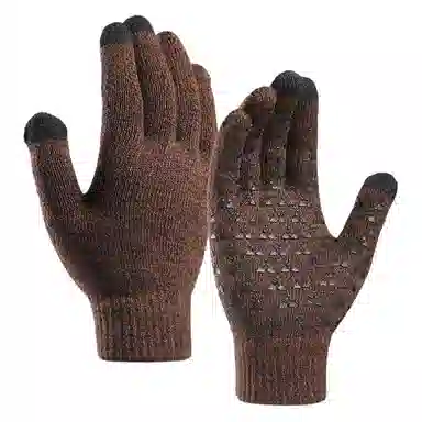 木林森 秋冬季保暖游戏触屏骑车休闲简约 腈纶 毛线手套 男女同款情侣款