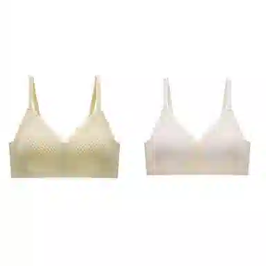 棉基因 薄款无痕无钢圈小胸聚拢收副乳透气文胸 女款 组合装