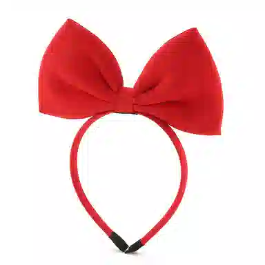 如花梦 红色蝴蝶结 亮片派对装扮喜庆发卡洗脸 布艺 发箍 女款