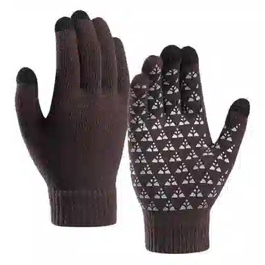 木林森 秋冬季保暖游戏触屏骑车休闲简约 腈纶 毛线手套 男女同款情侣款