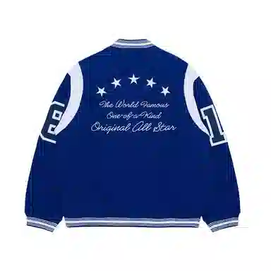 Converse Luxe Varsity Jacket Blue