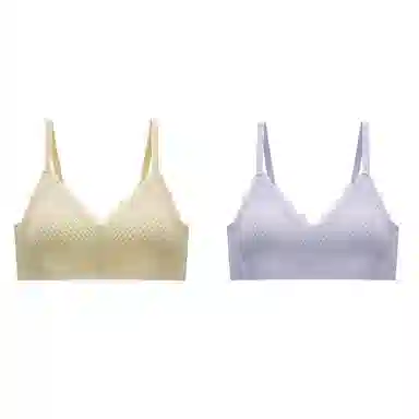 棉基因 无钢圈薄款无痕小胸聚拢收副乳透气文胸 女款 组合装