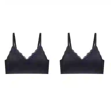 棉基因 薄款无痕无钢圈小胸聚拢收副乳透气文胸 女款 组合装