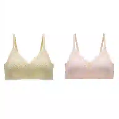 棉基因 薄款无痕无钢圈小胸聚拢收副乳透气文胸 女款 组合装