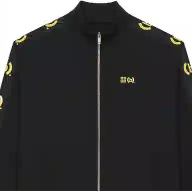 Givenchy FW22 Side Strap Letter Print Jacket Black