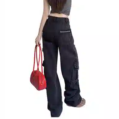 JUFU Retro High Street Jeans Black