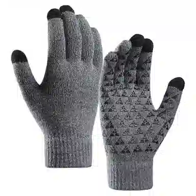 木林森 秋冬季保暖游戏触屏骑车休闲简约 腈纶 毛线手套 男女同款情侣款