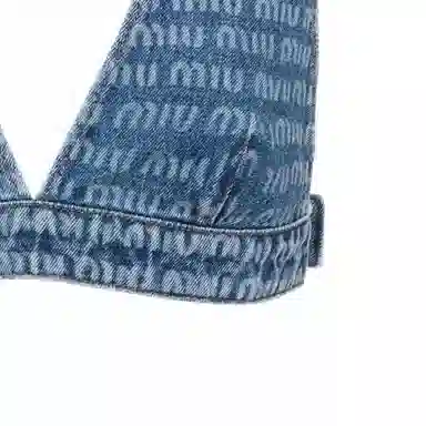 Miu Miu SS22 Denim Vest Blue