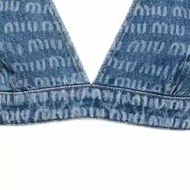 Miu Miu SS22 Denim Vest Blue