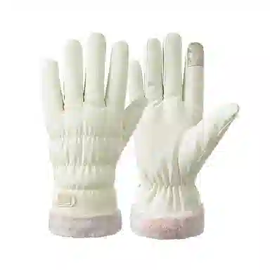 俞兆林 冬季女士保暖韩版可爱触屏骑行电动车防寒加绒加厚防风冬天玩雪防冻手 防泼水 手套 女款