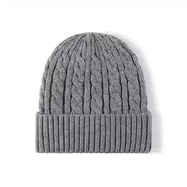 山一丸 冬季加绒加厚 提花户外保暖护耳冷帽 腈纶 绒线帽 男女同款情侣款