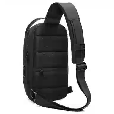 大容量休闲多功能防水 牛津布 单肩斜挎包胸包 常规 男女同款情侣款 黑色