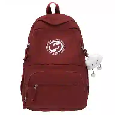 垣途者 休闲简约日常通勤时尚百搭 尼龙 双肩包 女款 黑色红色灰色紫色白色