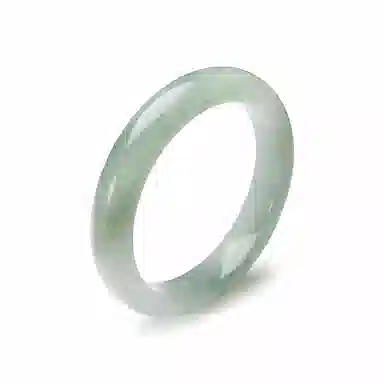 吉瑶 精品 清冷优雅 温婉大方 新中式 国风国韵青山远黛翠玉平安镯  国潮古风 浅绿飘花 汉服旗袍 新中式 天山翠 手镯 女款